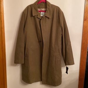 London Fog Men’s Brown Coat w Zip Out Lining into the sleeves  Size 48R